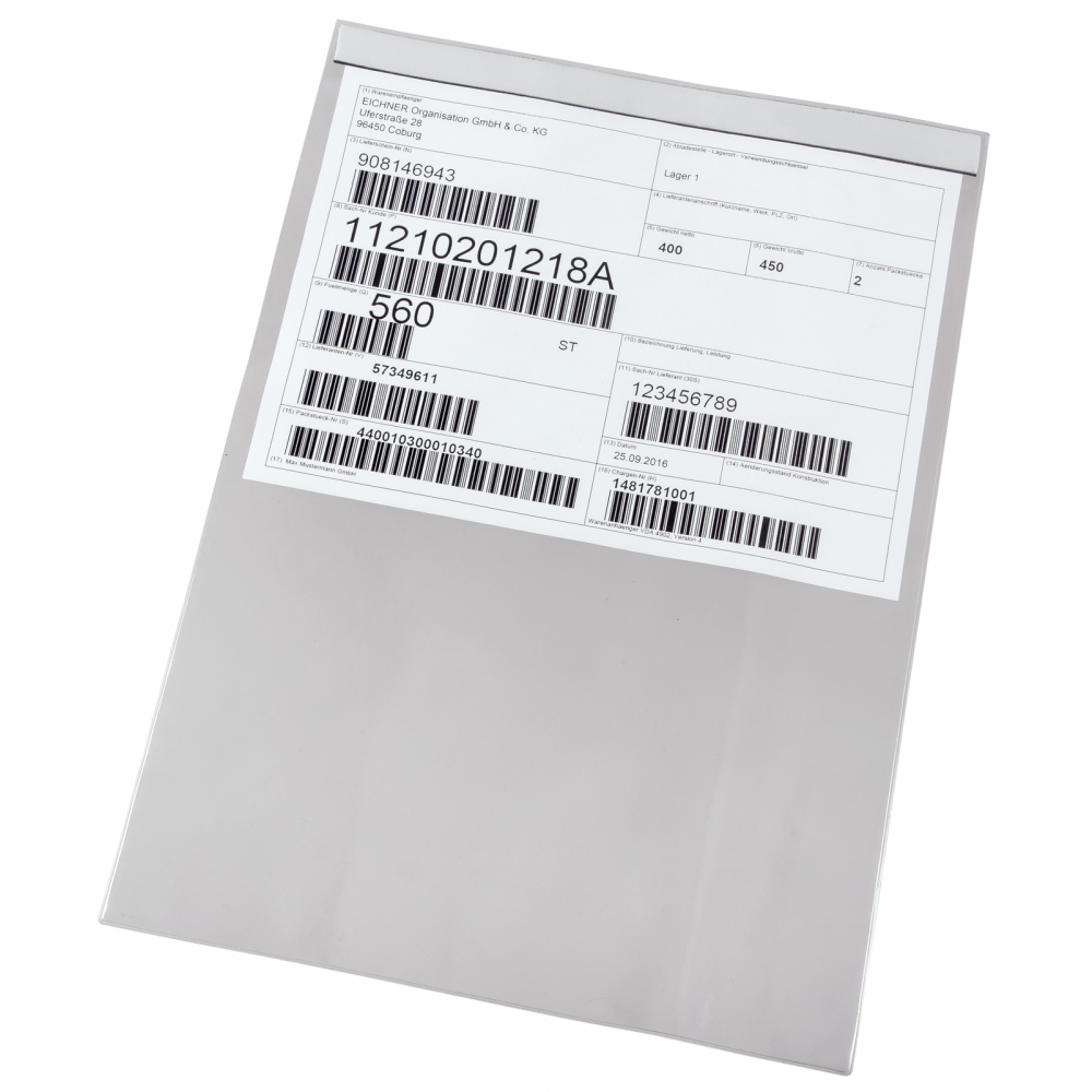 Transparente Sichthülle