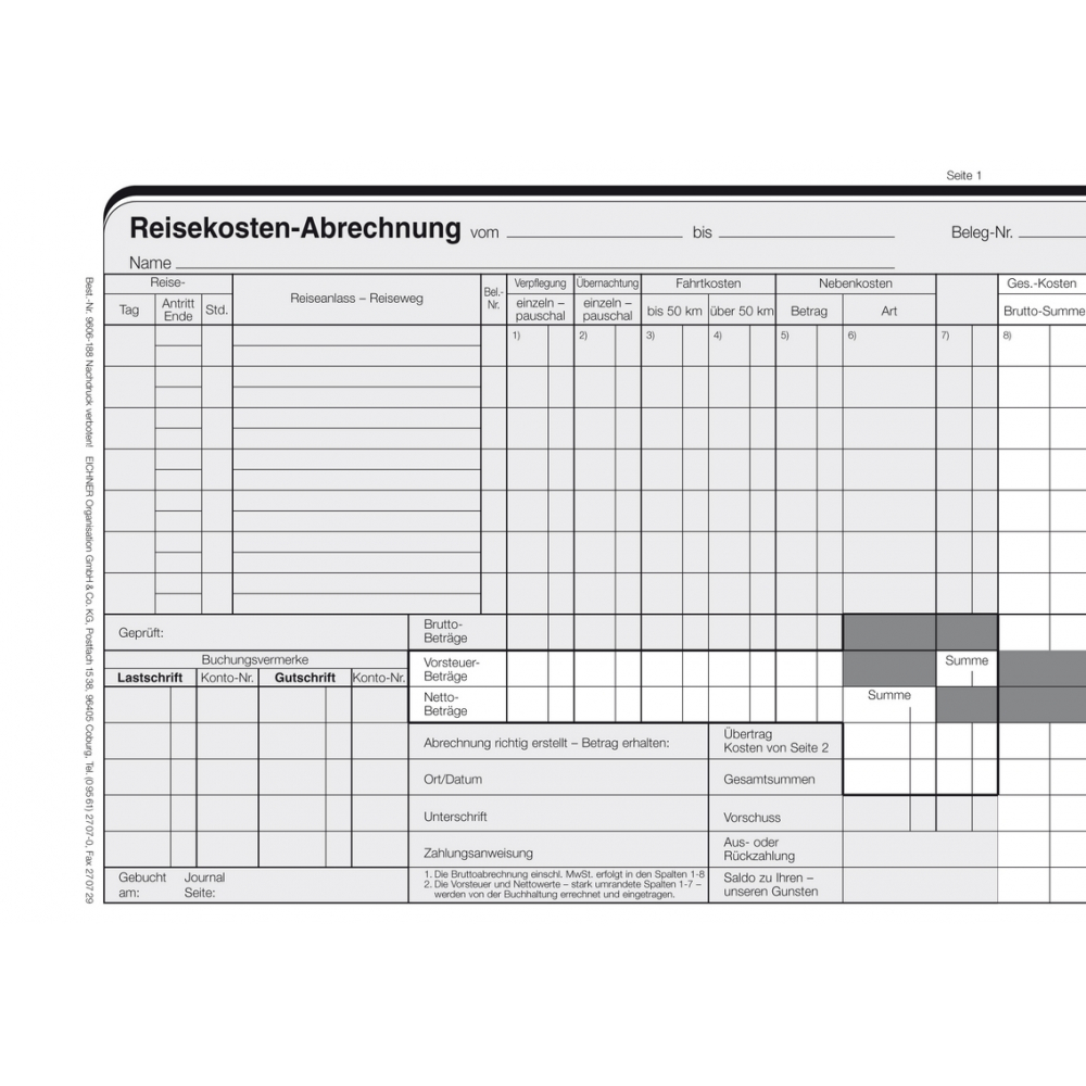 Reisekosten-Abrechnung